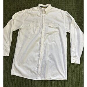 Wrangler George Straight Cowboy Cut Shirt Men’s XLT Big&Tall White Buttonup